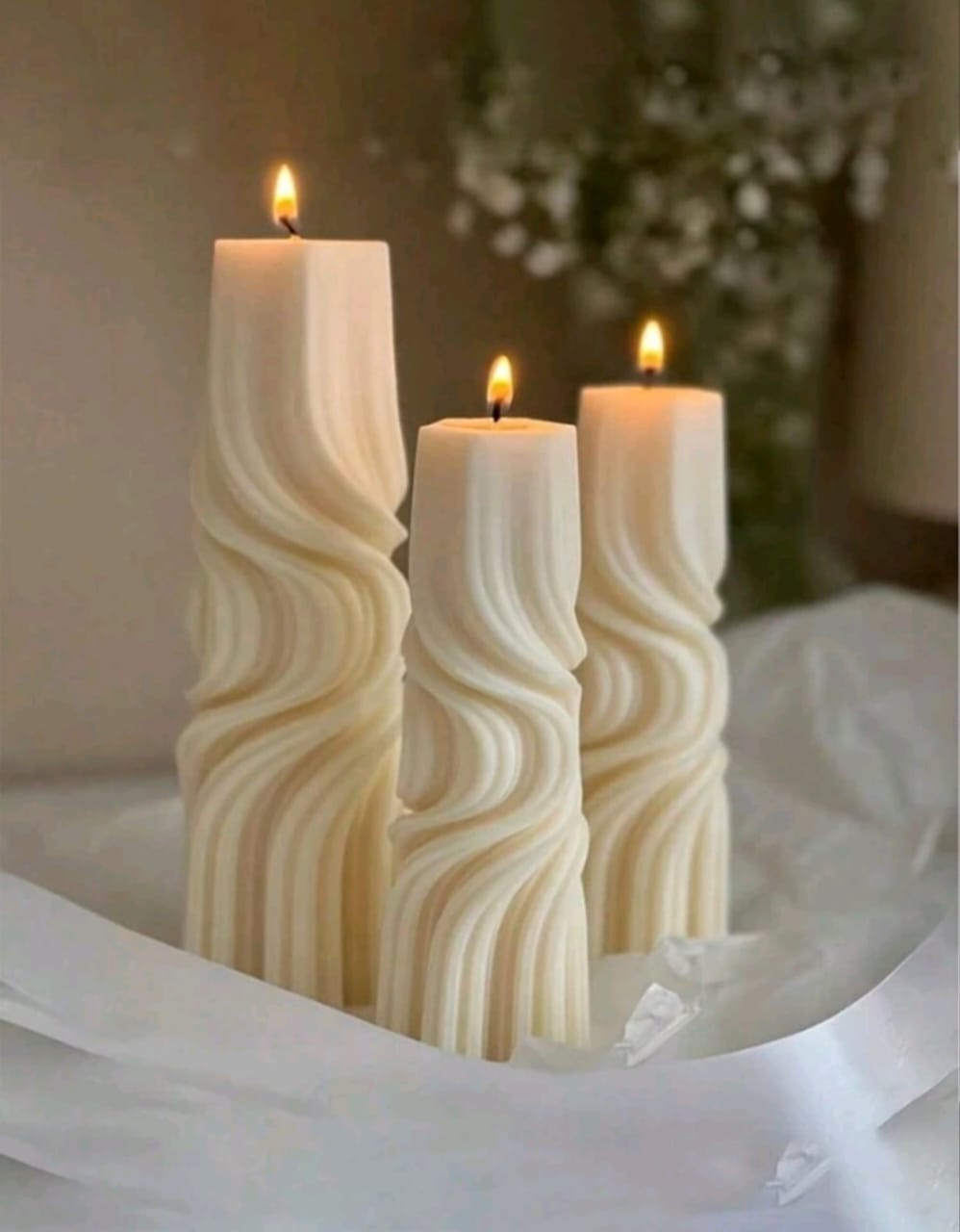 Swirl Pillar Candle