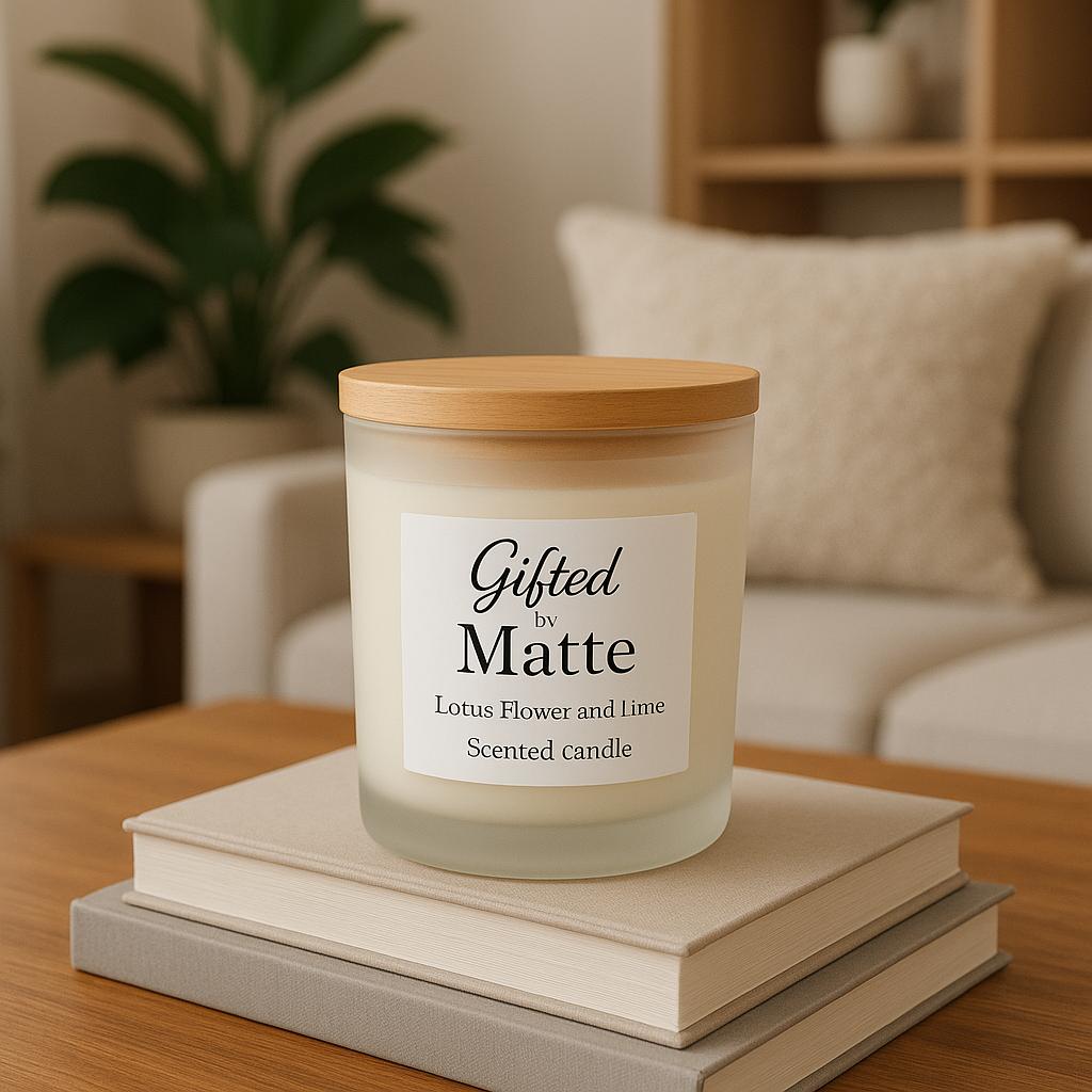 Lotus Flower & Lime Soy Scented Candle